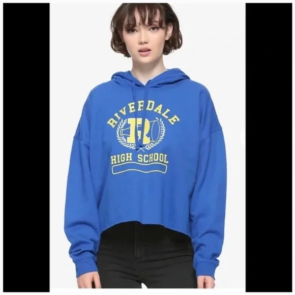 Riverdale Vixens Blue Crop Hoodie size M - Picture 4 of 5